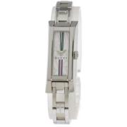 Pre-owned Stainless Steel watches Gucci Vintage , White , Dames