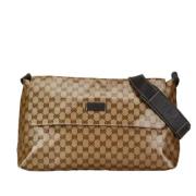 Pre-owned Leather shoulder-bags Gucci Vintage , Beige , Dames