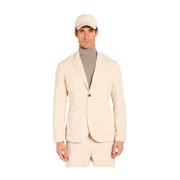 Velvet Gestreepte Heren Blazer Regular Fit Mason's , Beige , Heren