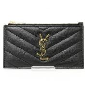 Pre-owned Leather wallets Yves Saint Laurent Vintage , Black , Dames