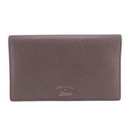 Pre-owned Leather wallets Gucci Vintage , Brown , Dames