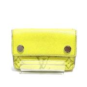 Pre-owned Leather wallets Louis Vuitton Vintage , Yellow , Dames