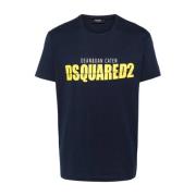 Stijlvolle Heren T-shirt Dsquared2 , Blue , Heren