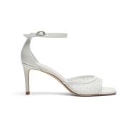 Elegant Square Toe Sandal Stuart Weitzman , White , Dames