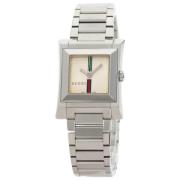 Pre-owned Stainless Steel watches Gucci Vintage , White , Dames