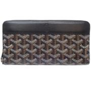 Pre-owned Leather wallets Goyard Vintage , Black , Dames