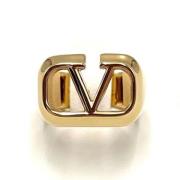 Pre-owned Metal rings Valentino Vintage , Yellow , Dames