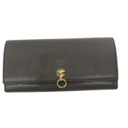 Pre-owned Leather wallets Fendi Vintage , Black , Dames