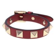 Pre-owned Leather bracelets Valentino Vintage , Red , Dames