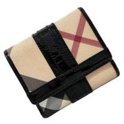 Pre-owned Leather wallets Burberry Vintage , Beige , Dames