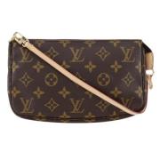 Pre-owned Canvas clutches Louis Vuitton Vintage , Brown , Dames