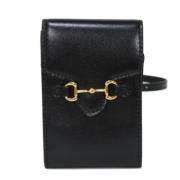 Pre-owned Leather wallets Gucci Vintage , Black , Dames