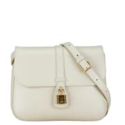 Pre-owned Leather shoulder-bags Celine Vintage , White , Dames