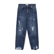 Losse Denim Jeans Gaëlle Paris , Blue , Dames