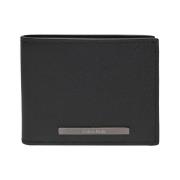 Minimalistische Zwarte Portemonnee Calvin Klein , Black , Heren