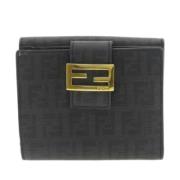 Pre-owned Fabric wallets Fendi Vintage , Black , Dames