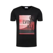 Korte Mouw T-Shirt Calvin Klein , Black , Heren