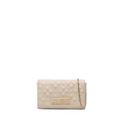 Ivoor Schoudertas Elegant Ontwerp Moschino , Beige , Dames