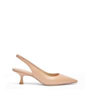 Sculpturale Kitten Heel Slingback Pomp Stuart Weitzman , Beige , Dames