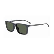 Grijze Frame Groene Lenzen Zonnebril Boss , Gray , Unisex