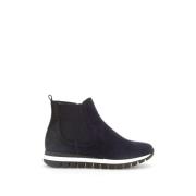 Fluwelen Hoge Top Sneaker Boot Gabor , Blue , Dames