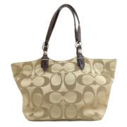 Pre-owned Leather totes Coach Pre-owned , Beige , Dames