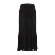 Zwarte Gekreukte Plissé Rok TotêMe , Black , Dames