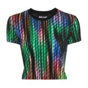 Korte Mouw T-shirt Just Cavalli , Multicolor , Dames