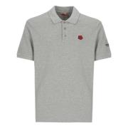 Grijze Polo Shirt met Boke Bloem Kenzo , Gray , Heren