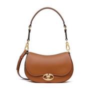 Luxe Leren VLogo Signature Tas Valentino Garavani , Brown , Dames