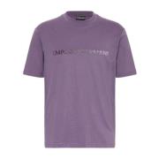 Korte Mouw T-Shirt Emporio Armani , Purple , Heren