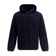 Gewatteerde Jas met Capuchon Guess , Blue , Heren