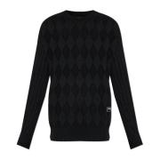 Trui met Logopatch Balmain , Black , Heren