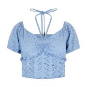 Korte Mouw Top Guess , Blue , Dames