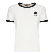 Bloem 2.0 Geborduurd T-shirt Kenzo , White , Dames