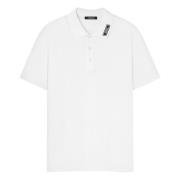 Witte Polo Shirt Versace , White , Heren