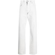 Witte Denim Jeans Maison Margiela , White , Heren