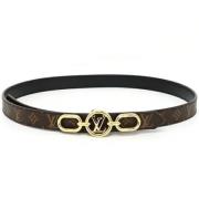 Pre-owned Leather belts Louis Vuitton Vintage , Brown , Dames