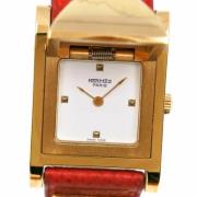 Pre-owned Metal watches Hermès Vintage , Yellow , Dames