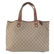 Pre-owned Canvas gucci-bags Gucci Vintage , Beige , Dames