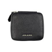 Pre-owned Leather wallets Prada Vintage , Black , Dames