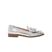 Zilveren Tassel Loafers Handgemaakt in Italië Scarosso , Gray , Dames