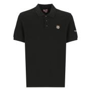 Zwarte Polo Shirt Lucky Tiger Patch Kenzo , Black , Heren