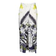 Bloemenprint Poplin Rok Valentino , Multicolor , Dames