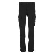 Zwarte Cargo Broek met Zakken C.p. Company , Black , Heren