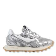 Satin Silver Sneaker RUN OF , Gray , Dames