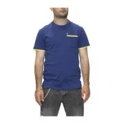 Korte Mouw T-shirt Manuel Ritz , Blue , Heren