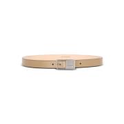 Dunne Signature kalfsleren riem Balmain , Beige , Heren