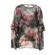 Lange Mouw Blouse Twinset , Multicolor , Dames