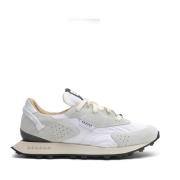 Neon W Sneaker Split Leer Italië RUN OF , White , Dames